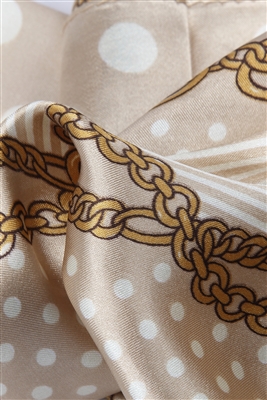 Gold silk scarf detail