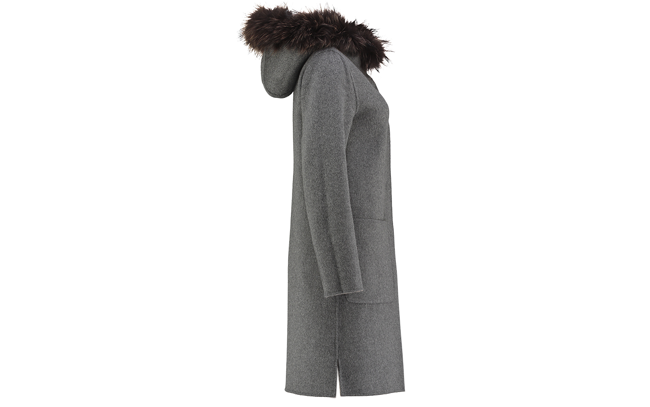Wool Reversible Coat Grey Side jpg
