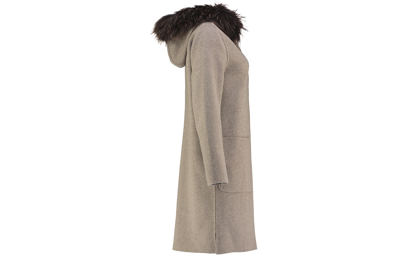 Wool Reversible Coat Side