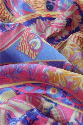 pink silk scarf detail