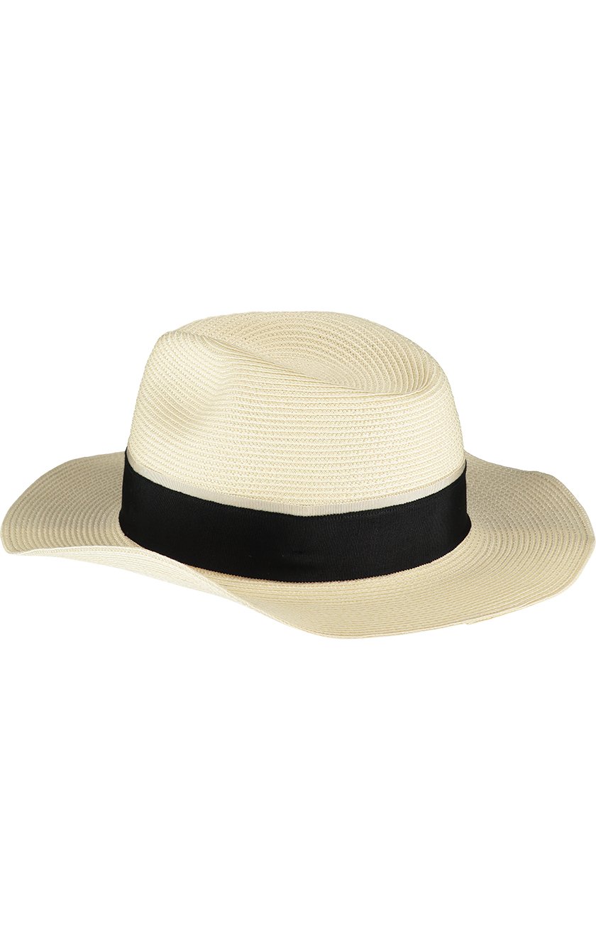 Cream Fedora Sun Hat