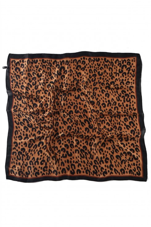 Leopard Silk Scarf Details