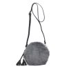 Grey Fur Handbag