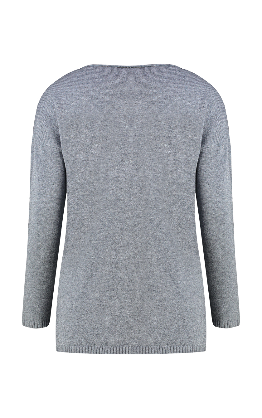 Grey & Silver Sweater Back