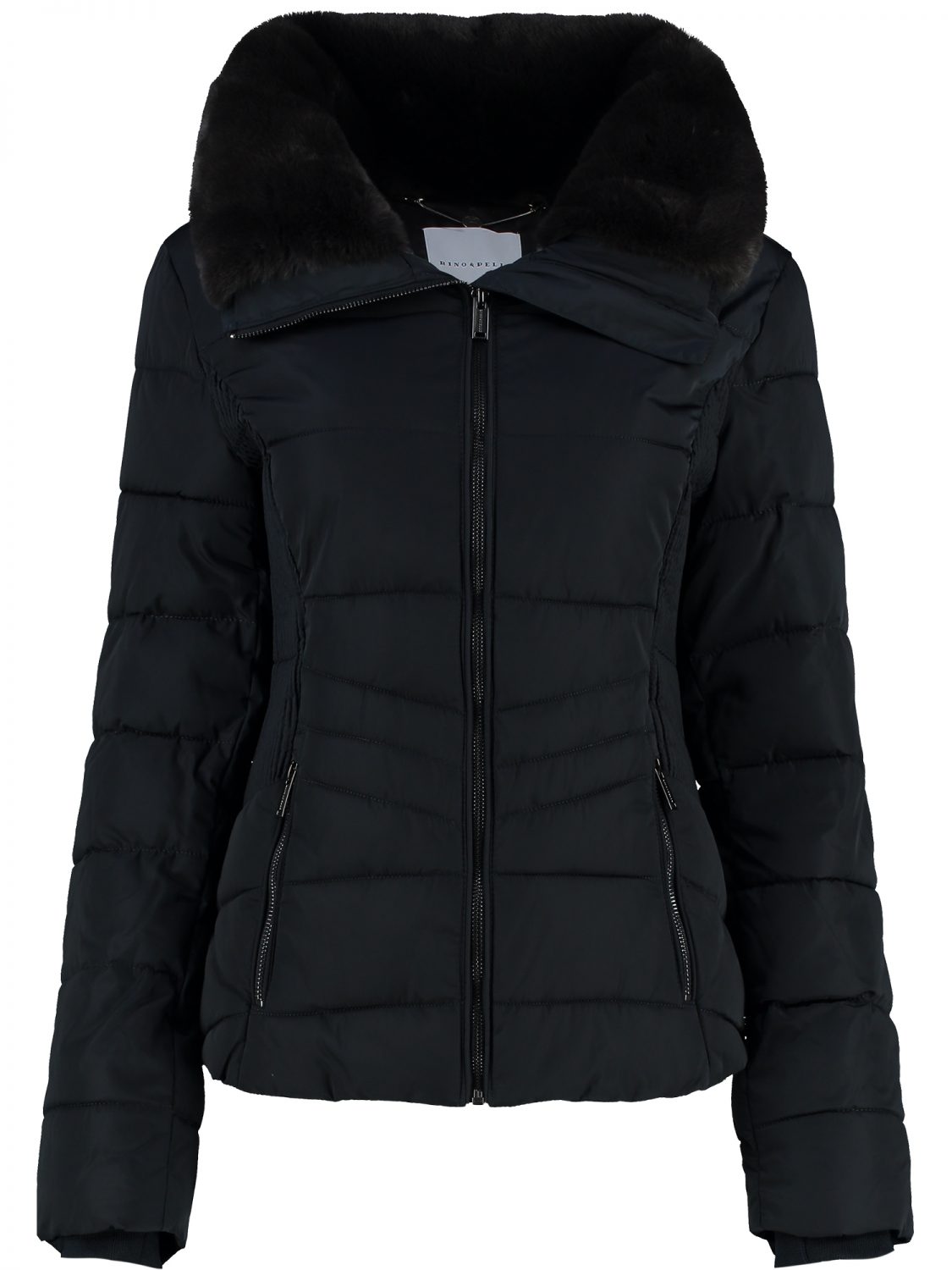 Women’s Navy Parka with Faux Fur Trim is a must have. It will keep you ...