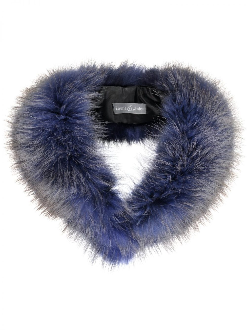 Blue Fur Collar Large - Laurie & Jules