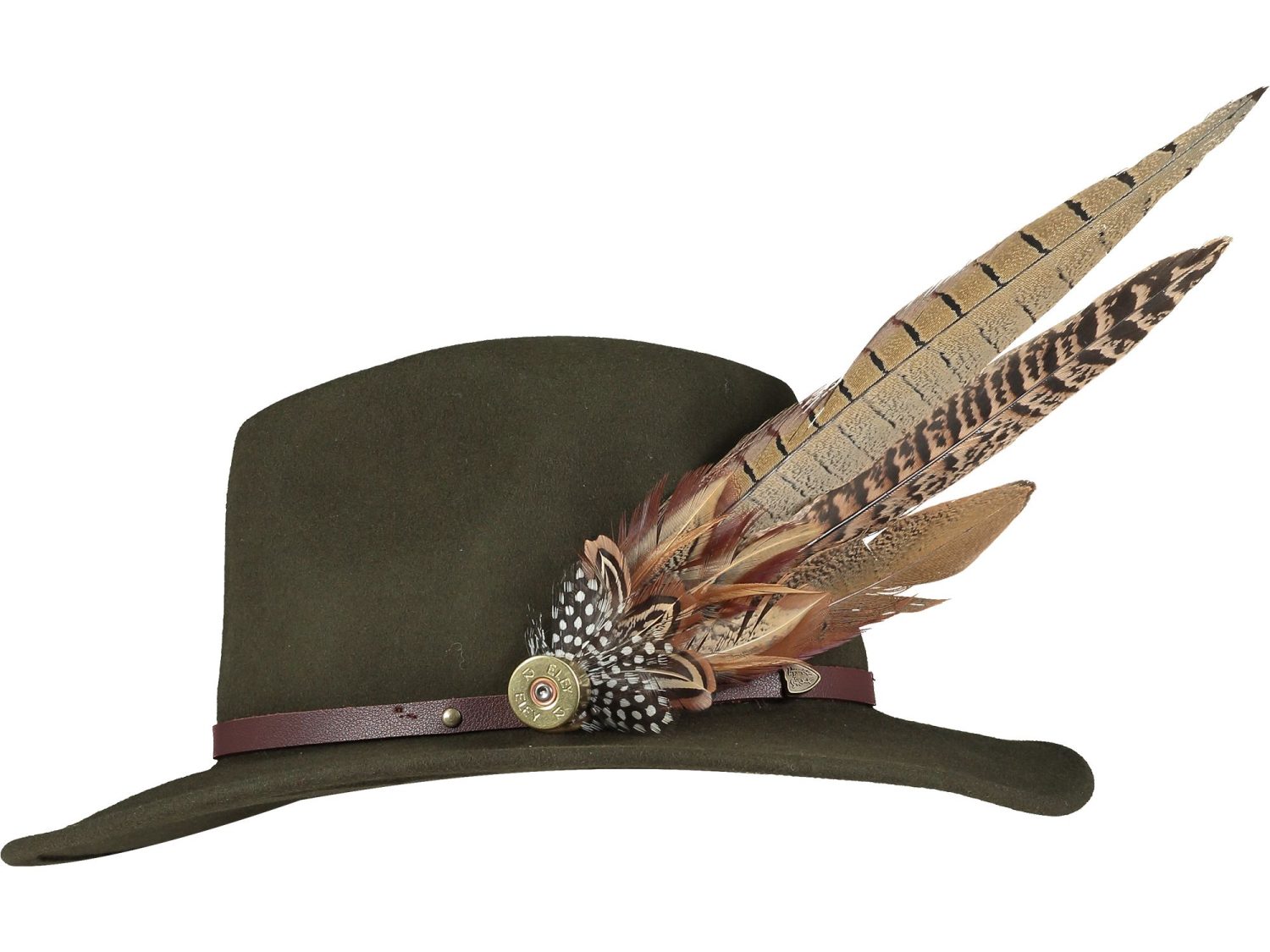 Large Natural Feather Pin and Hat 1