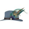 Large Peacock Feather Pin and Hat 1
