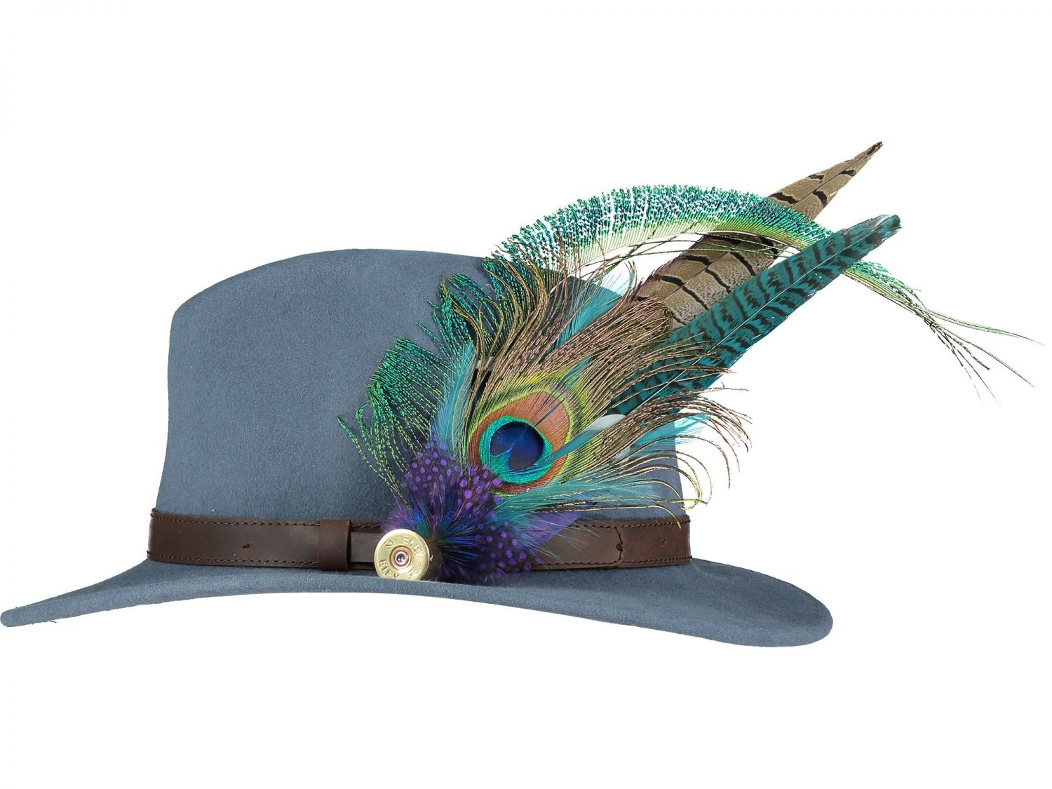 Large Peacock Feather Pin and Hat