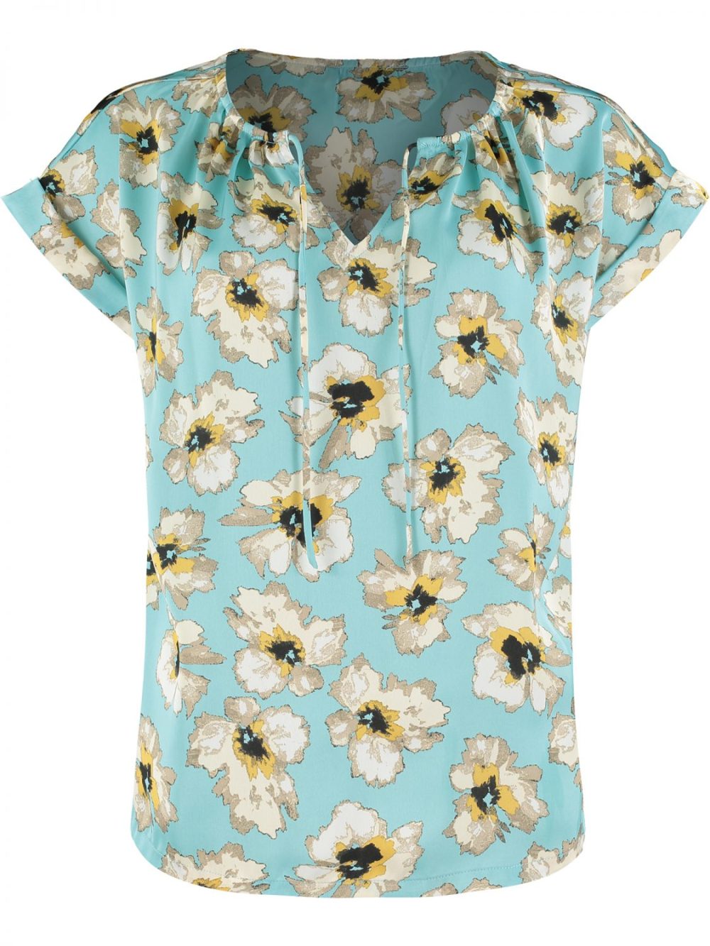Turquoise Floral Top F