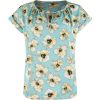 Turquoise Floral Top F3