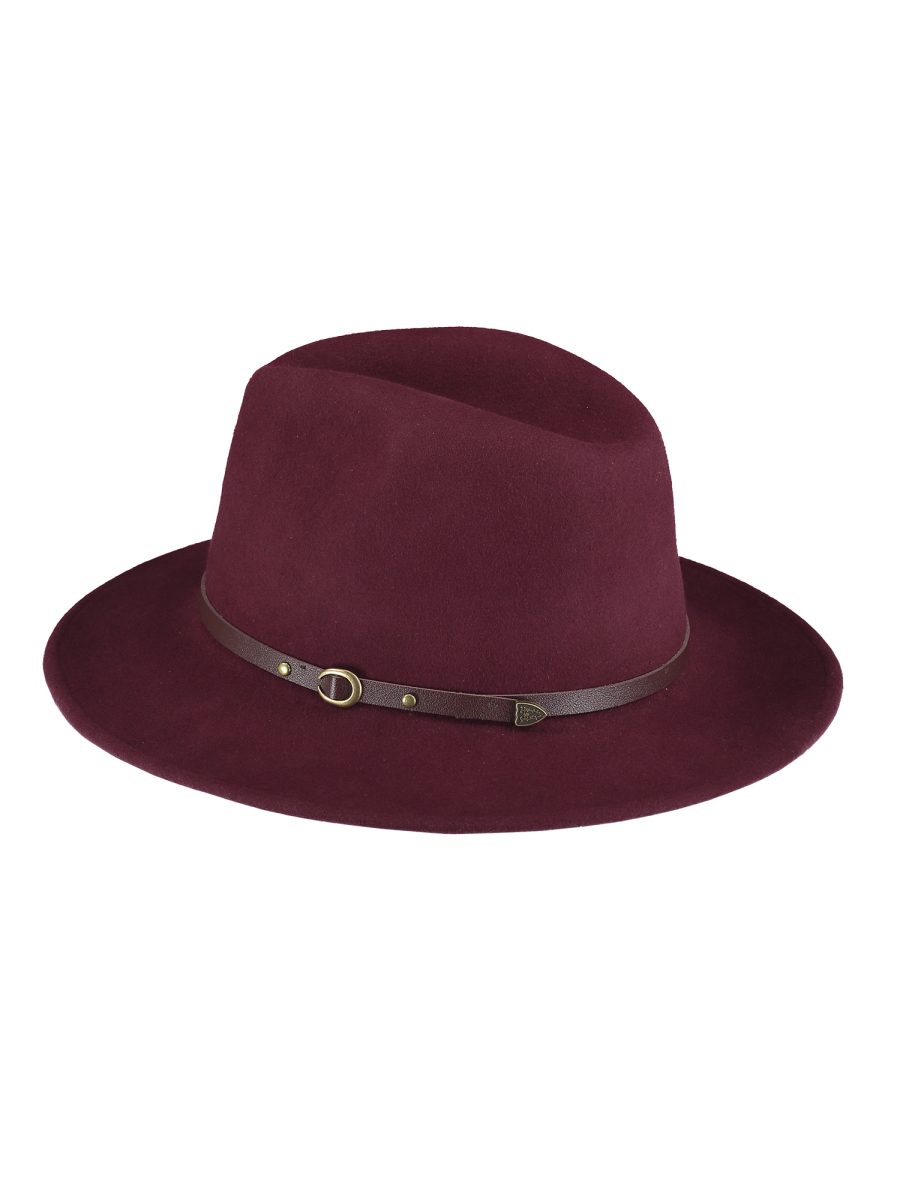 Maroon Safari Fedora Hat - Laurie & Jules