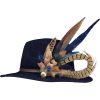 Deluxe Navy Feather Pin and Hat 1
