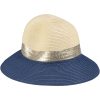 Natural Sun Hat Blue & Gold 1