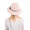 Pink straw hat back