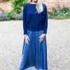 Lily Navy Ribbed Top & Blue Skirt 1