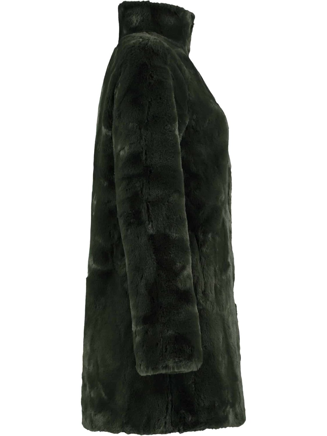 Green Faux Fur Coat u 1