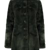 Green Faux Fur Coat u