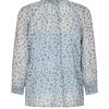 Baby Blue Floral Blouse b