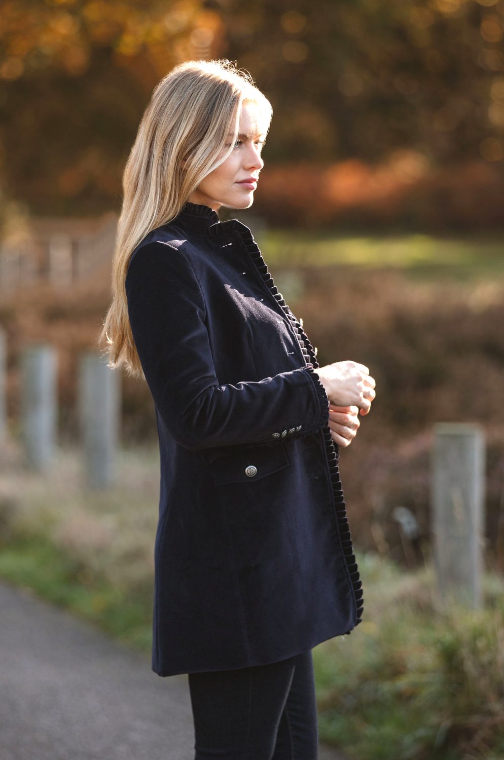 Beatriz Navy Long Jacket 3x