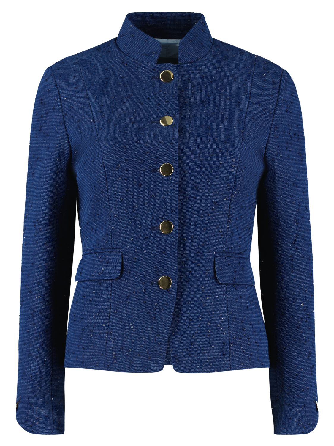 Cara Blue Sequin Jacket_front
