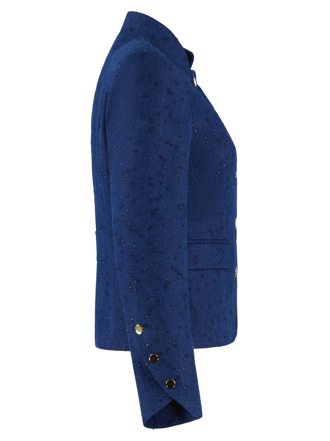 Cara Blue Sequin Jacket_side