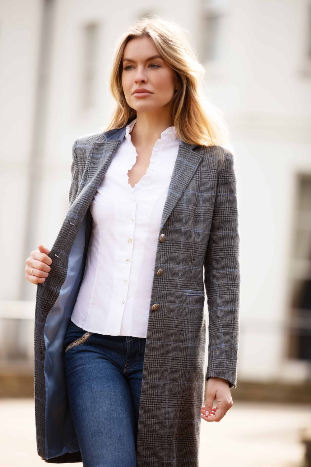 Aimee Grey Cashmere Coat & Chloe Blouse 1_1