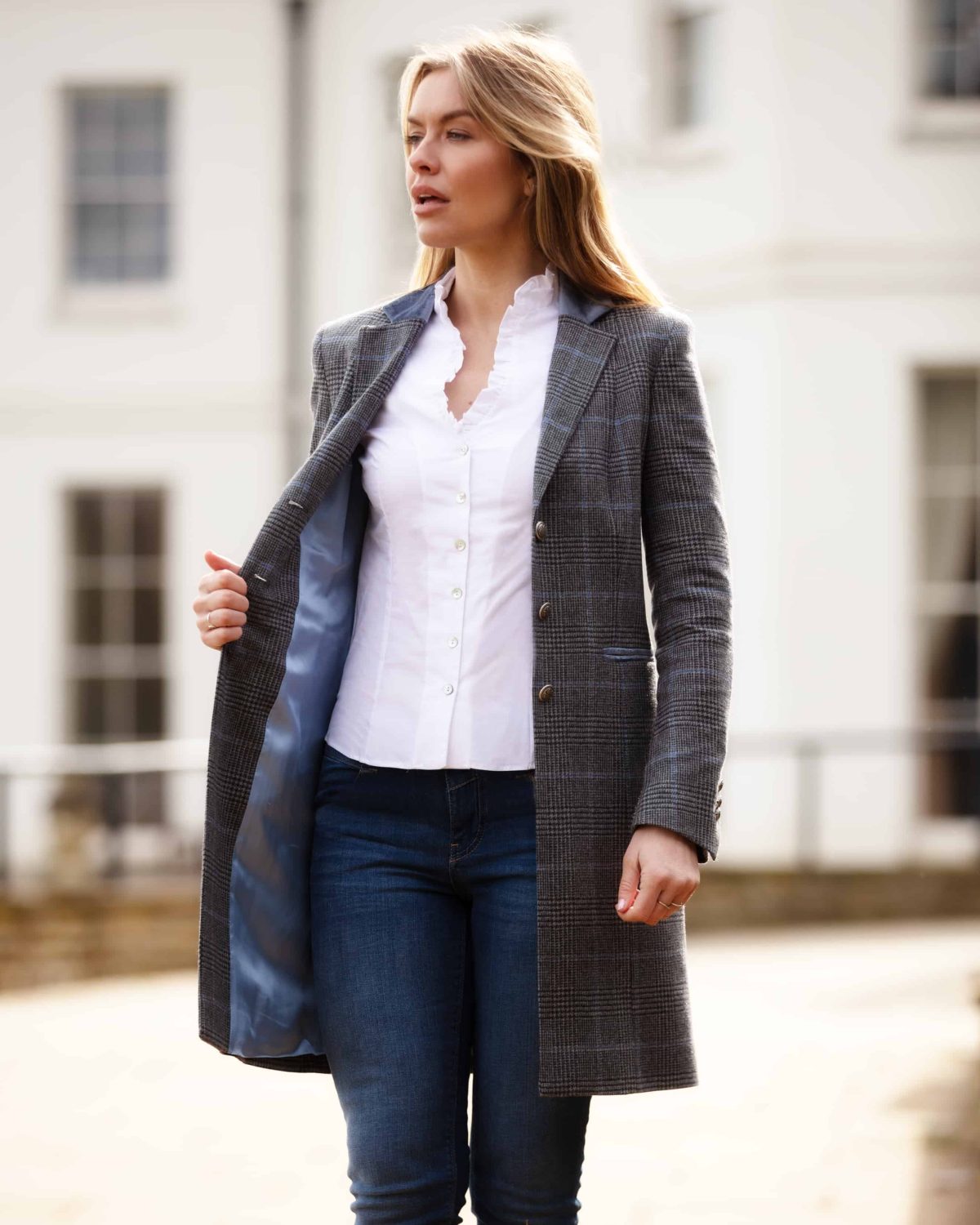 Aimee Grey Cashmere Coat & Chloe Blouse_1