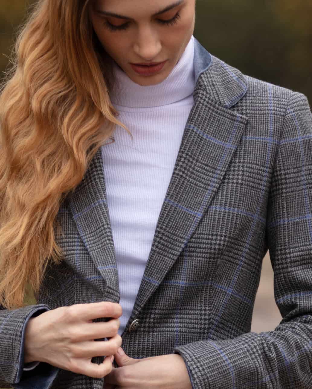 Bella Grey Cashmere Jacket