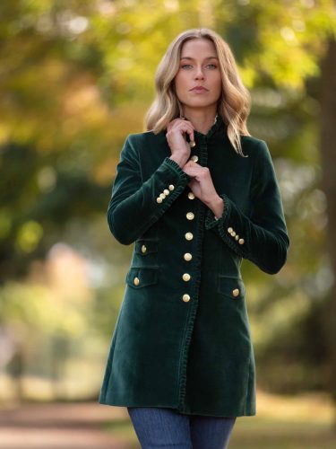 Beatriz Green Velvet Coat