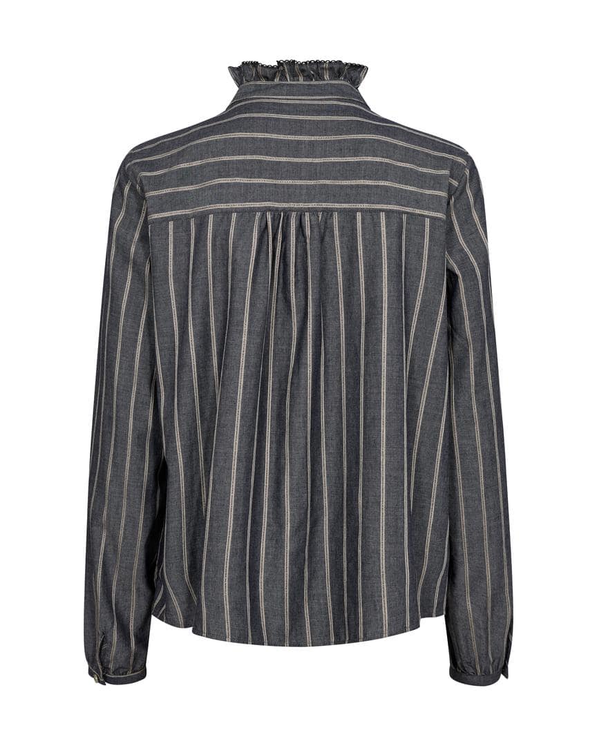 Mos Mosh Biles Stripe Blouse Salute Navy i (1)