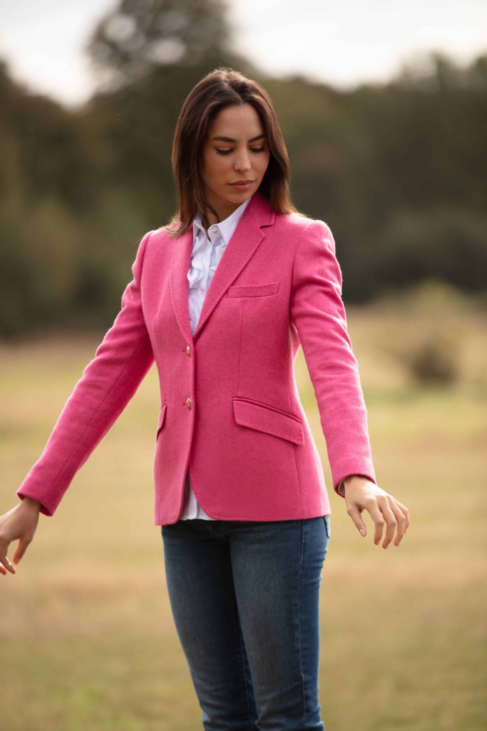 Claudie Pink Tweed Jacket 3