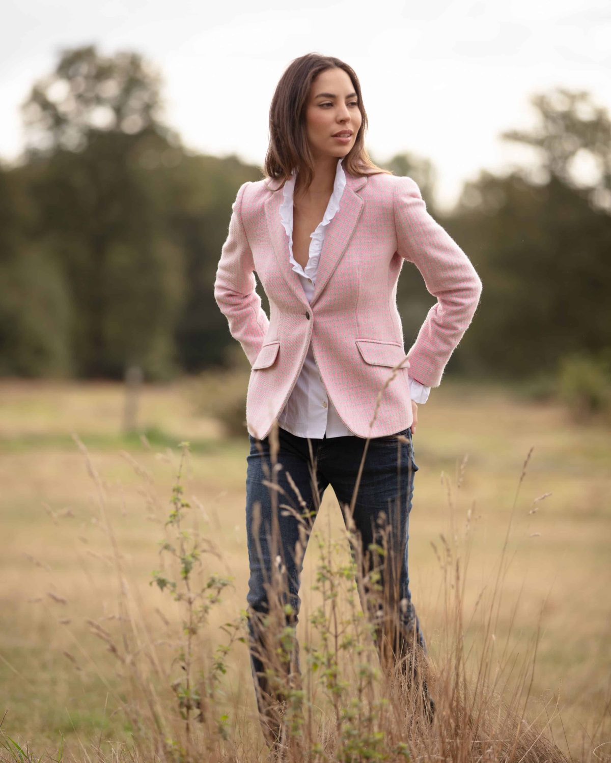 Dania Pink Check Jacket