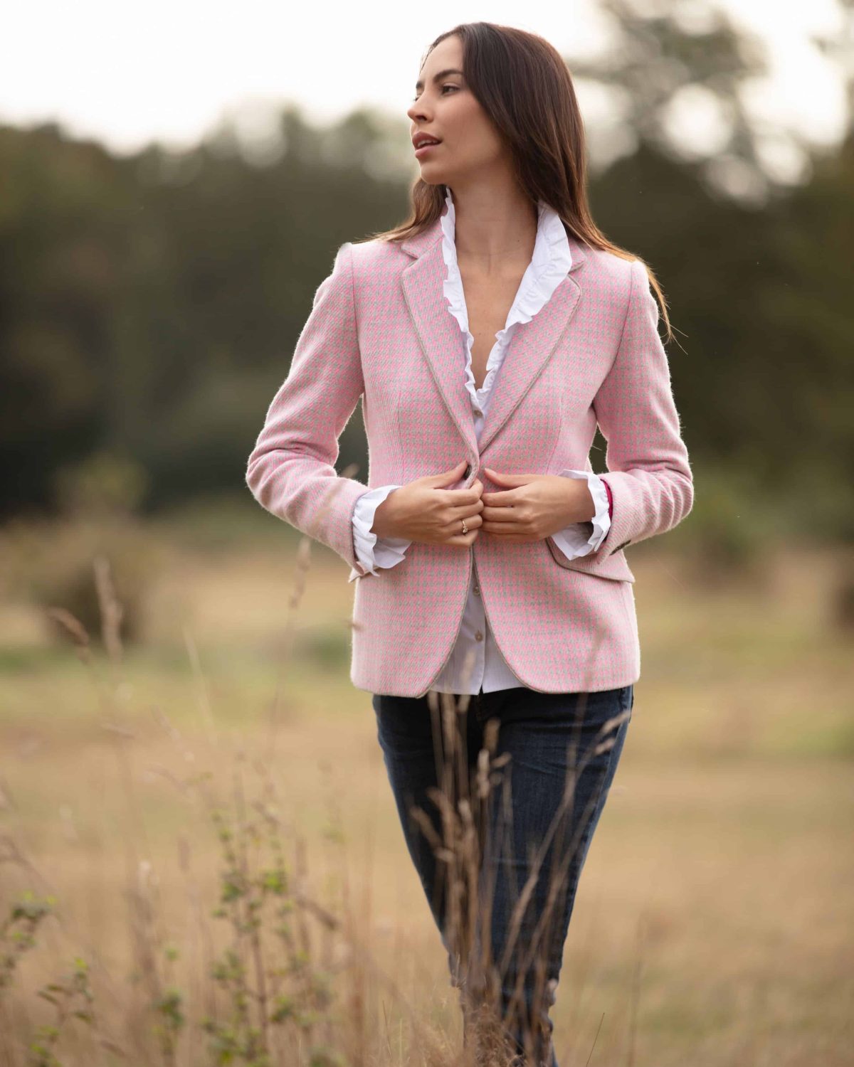 Dania Pink Check Jacket 3