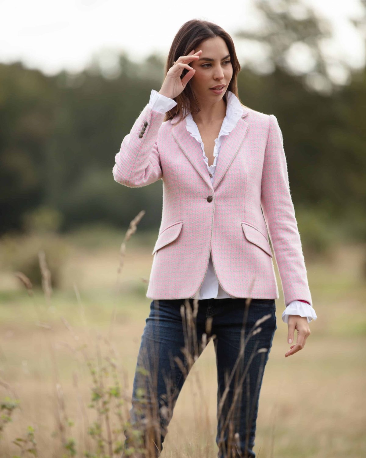 Dania Pink Check Jacket 4