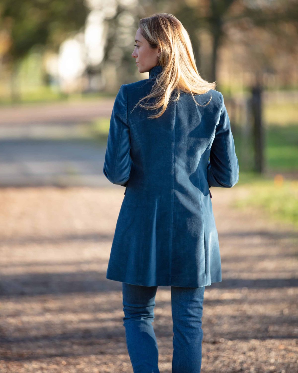 Beatriz French Blue Velvet Jacket iii