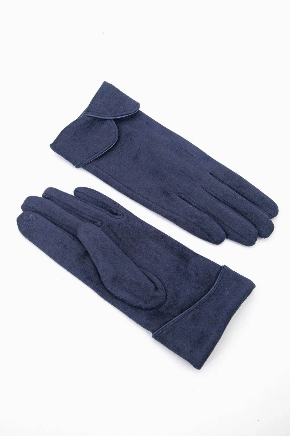 Navy Fabric Gloves i