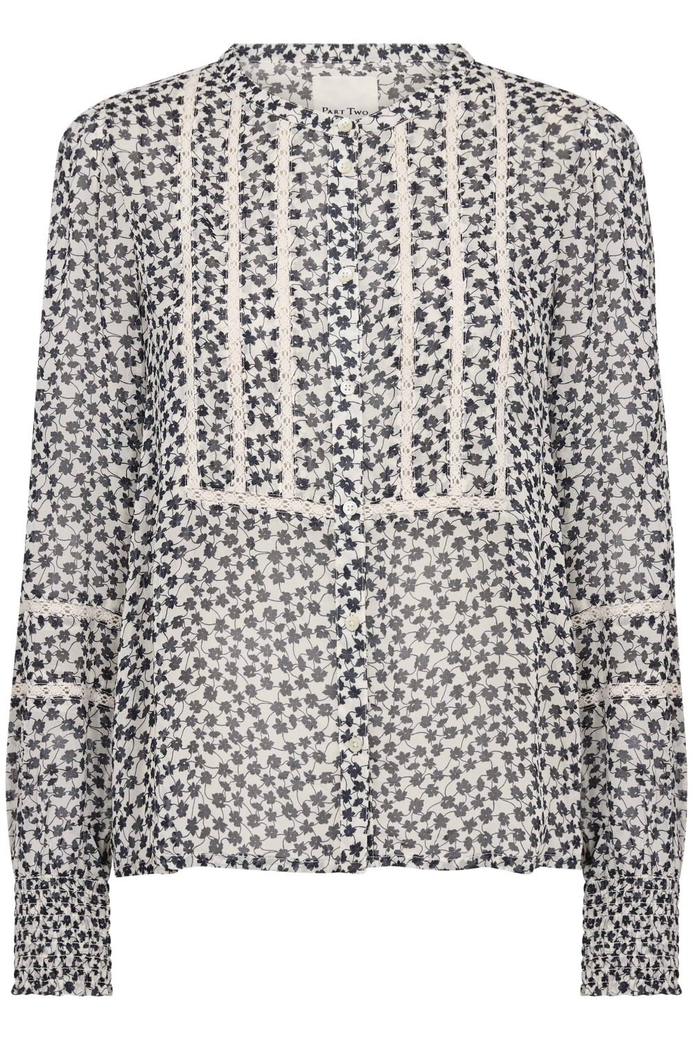 P2 Nesma Navy Floral Blouse v