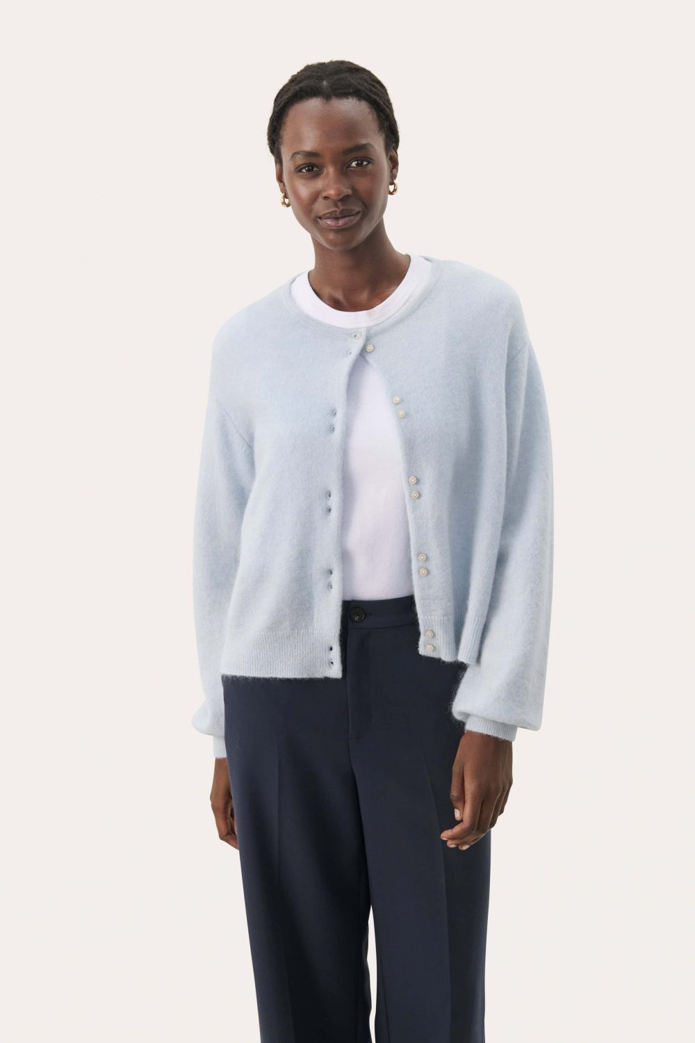 P2 Ninell Pale Blue Cardigan i