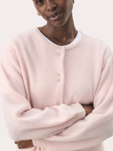 Pale Pink Knit Cardigan