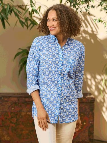 Macy Blue Patterned Shirt