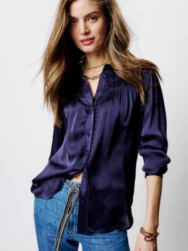 Camelia Evening Blue Shirt