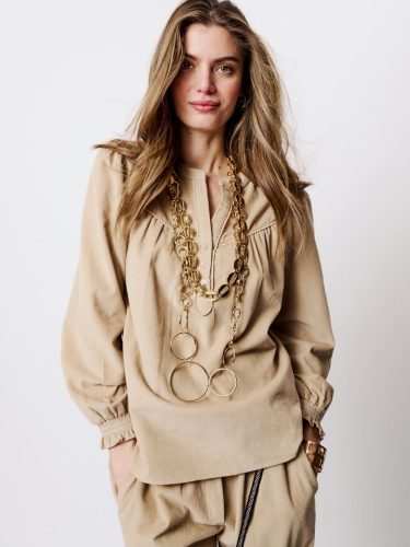 Tamara Taupe Cord Shirt Moliin