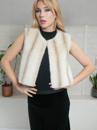 Cream Faux Fur Gilet