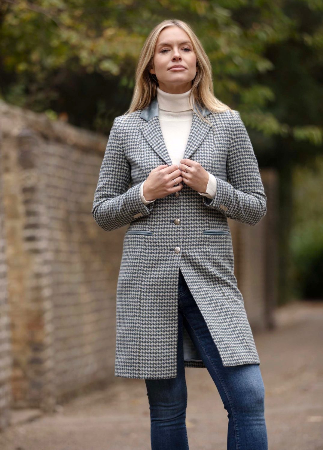 Verity Houndstooth Racing Coat xx