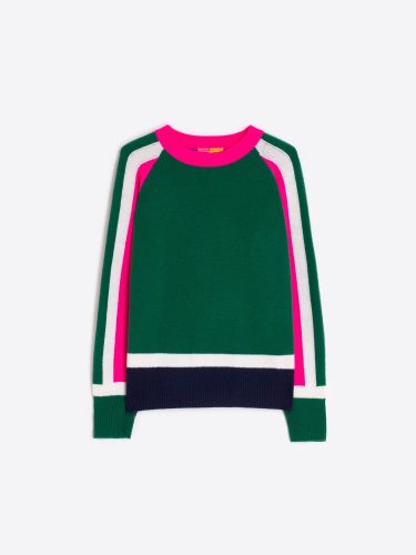 Green Colour Block Jumper
