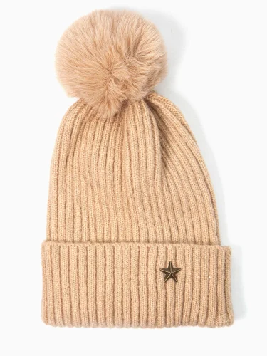 Camel Star Bobble Hat