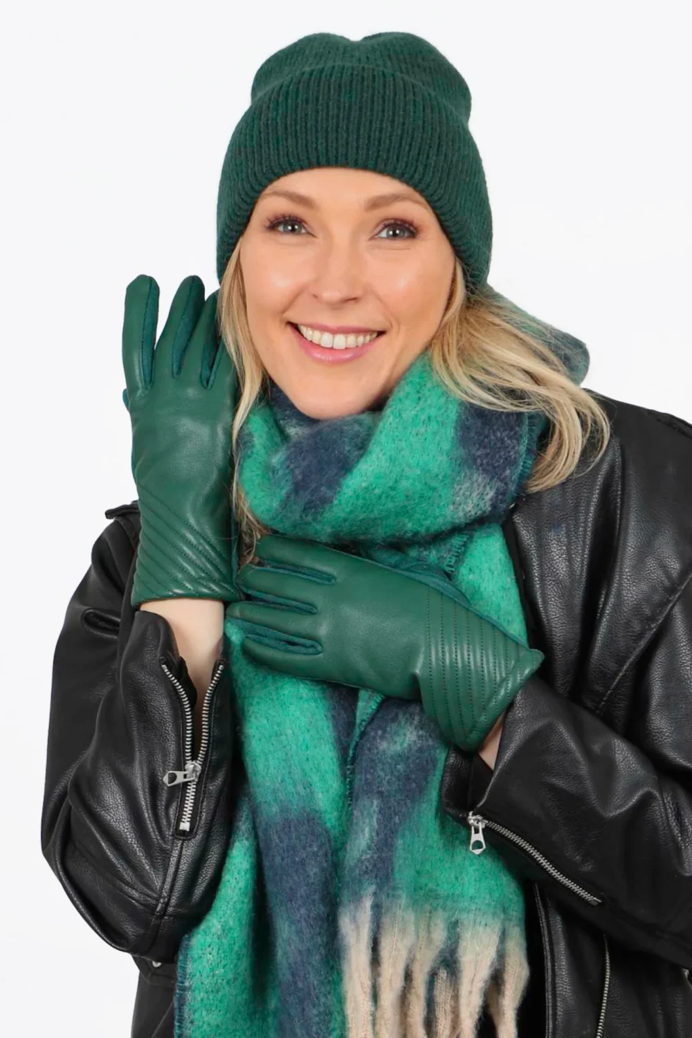 Green Diagonal Gloves 3
