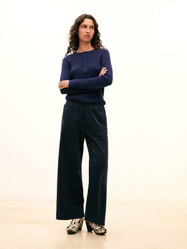 Navy Jimmy Cord Trousers Hod