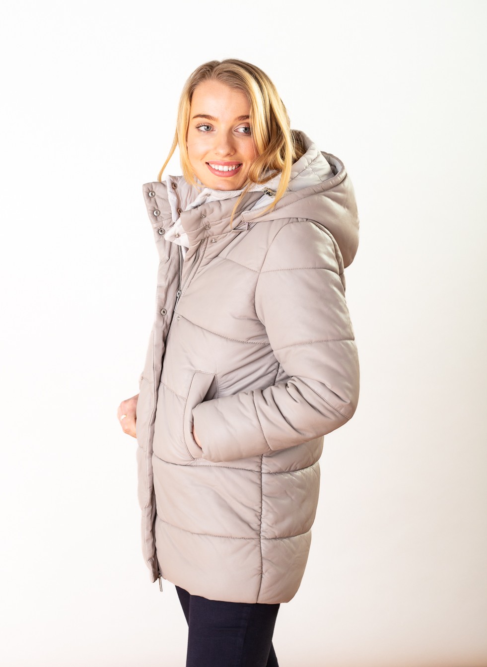 Putty Leather Parka iii